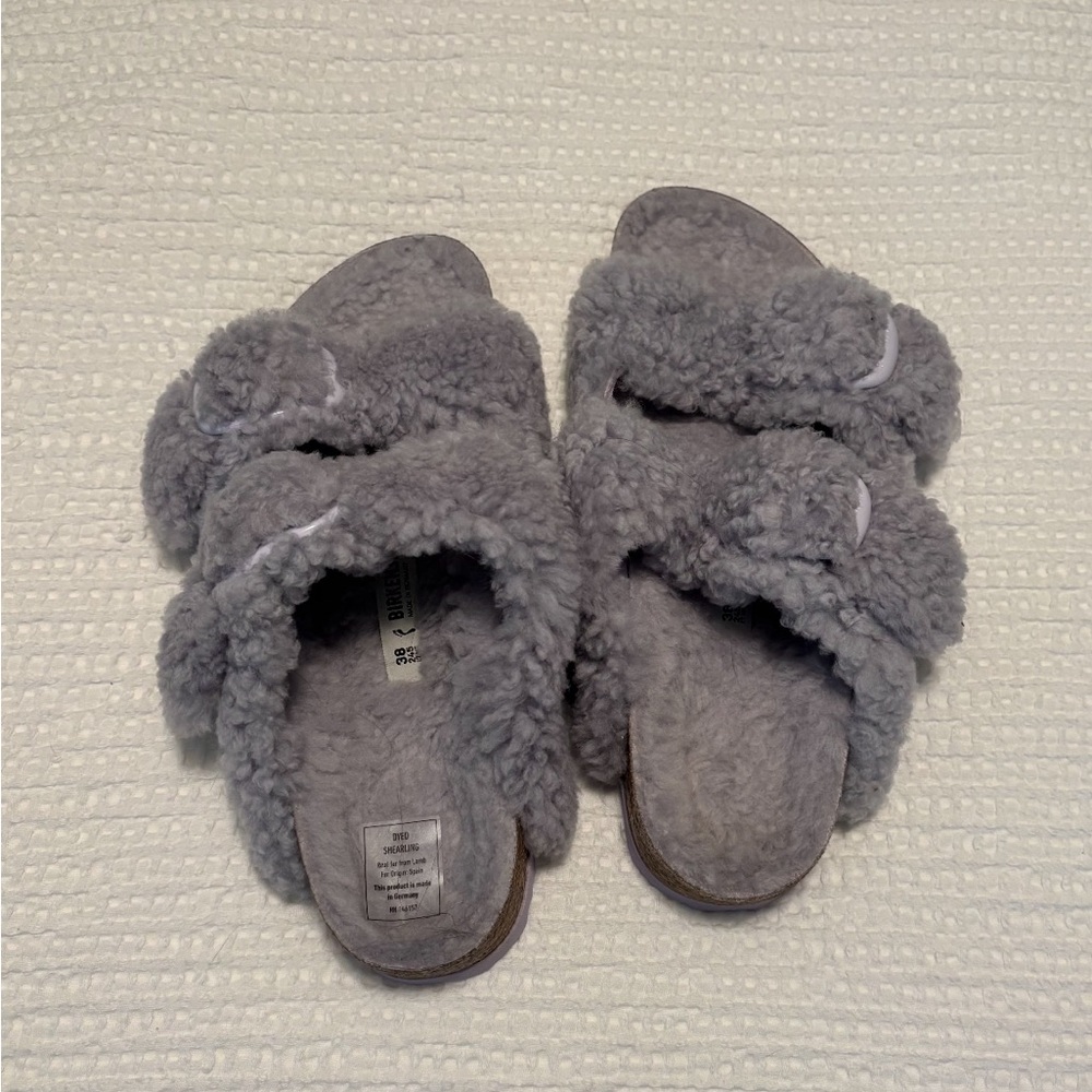 Purple Arizona Shearling Birkenstocks